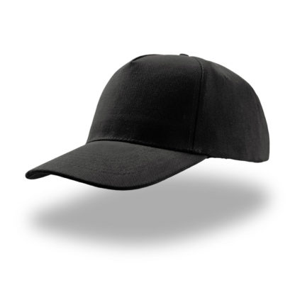 cappellino nero atlantis 5 pannelli liberty five personalizzato stampato ricamato alterego