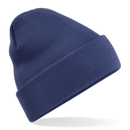 cappello in lana personalizzato con ricamo blu
