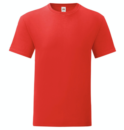 t-shirt maglietta fruit of the loom iconic personalizzata ingrosso rivenditori fornitori alterego custom shop Rossa